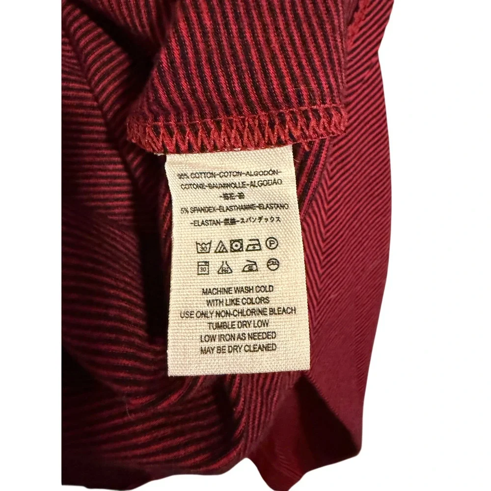 Free People Burgundy Ribbed Long Sleeve Top Size Large